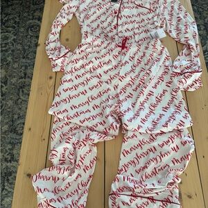 Boohoo Petite Merry Christmas Pajama Set Size US 6P NWT